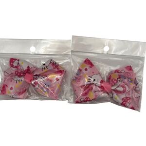 Hello Kitty Pink Bow Hair‎ Clips Set Kids Children Accessories